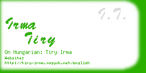 irma tiry business card